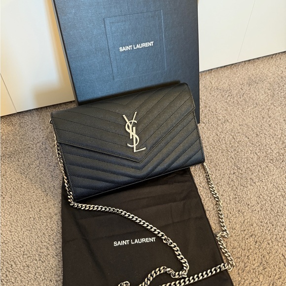 Saint Laurent Handbags - Authentic Saint Laurent Cassandre Chain Wallet